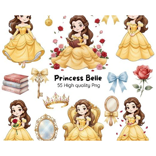 Kit Digital Princesa Bela 11