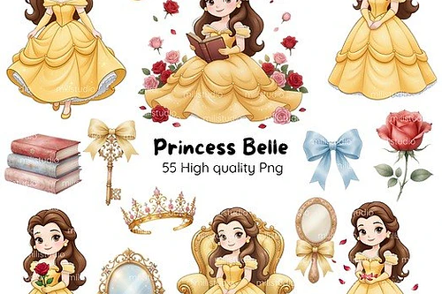 Kit Digital Princesa Bela 11