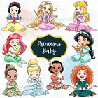 Kit Digital PRINCESAS DISNEY BABY AQUARELA 1