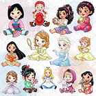 Kit Digital PRINCESAS DISNEY BABY AQUARELA 3