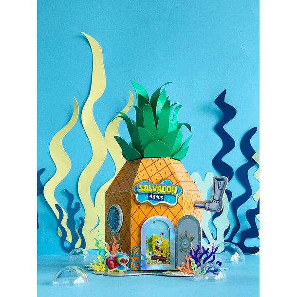 Caixinhas Papel Abacaxi Bob Esponja