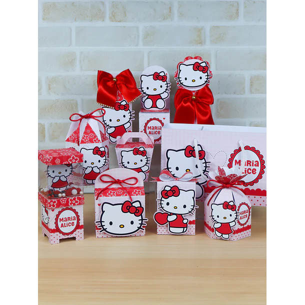 Combo Caixinhas Hello Kitty - Arquivo de Corte