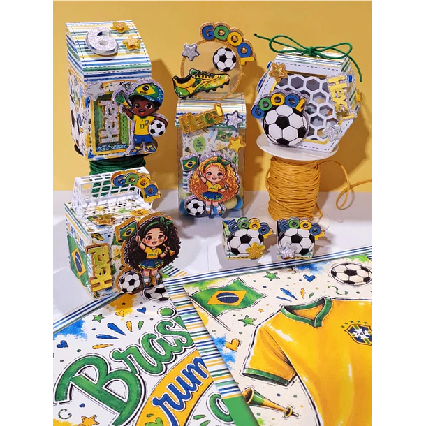 Combo Caixinhas Copa - Arquivo de Corte
