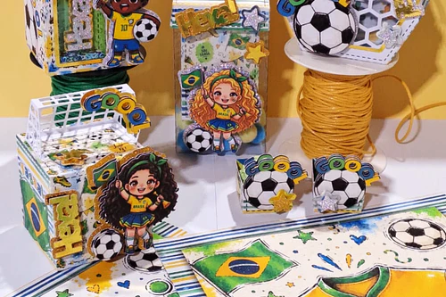 Combo Caixinhas Copa - Arquivo de Corte