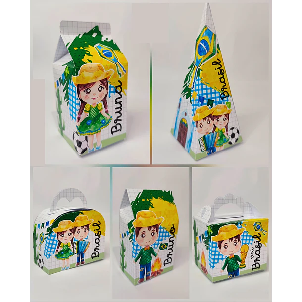 Caixinhas Copa Junina - Arquivo de Corte