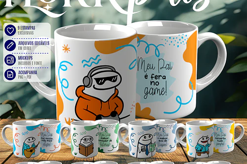 Combo Canecas Flork Dia dos Pais