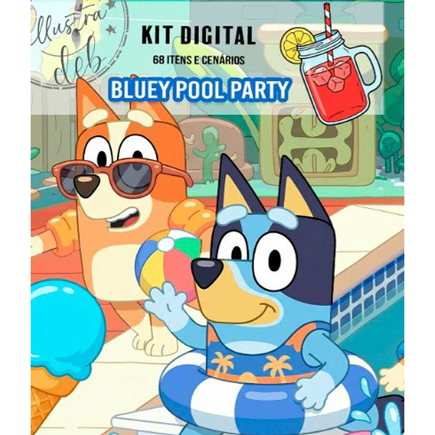 Kit Digital Bluey Pool Party