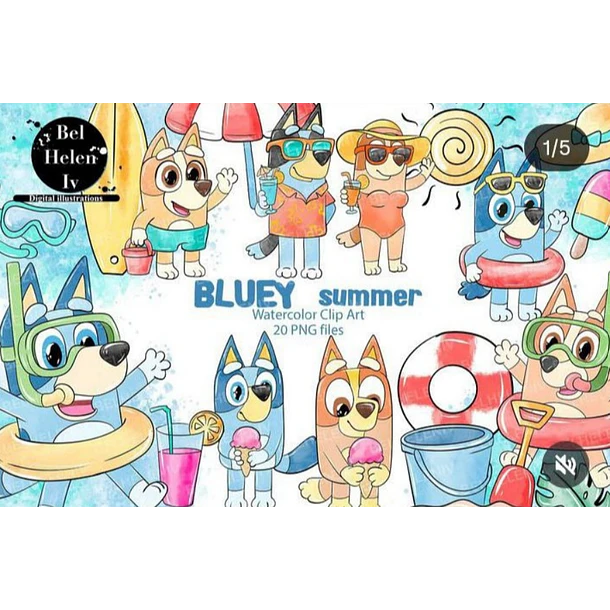 Kit Digital Bluey Summer