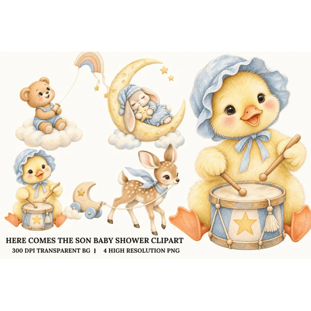 Kit Digital Boho Neutral Baby 3