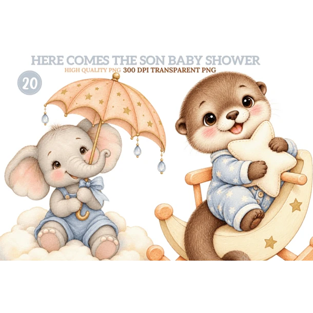 Kit Digital Boho Neutral Baby 4
