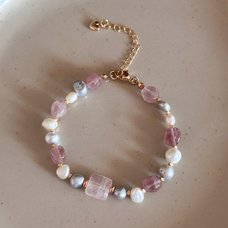 PULSERA CUARZO ROSA 1