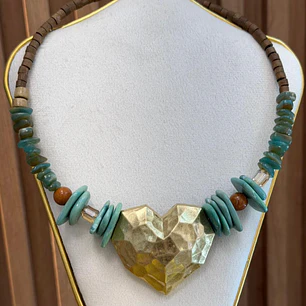 COLLAR HAMMERED HEART
