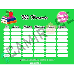 MI HORARIO VERDE 2022