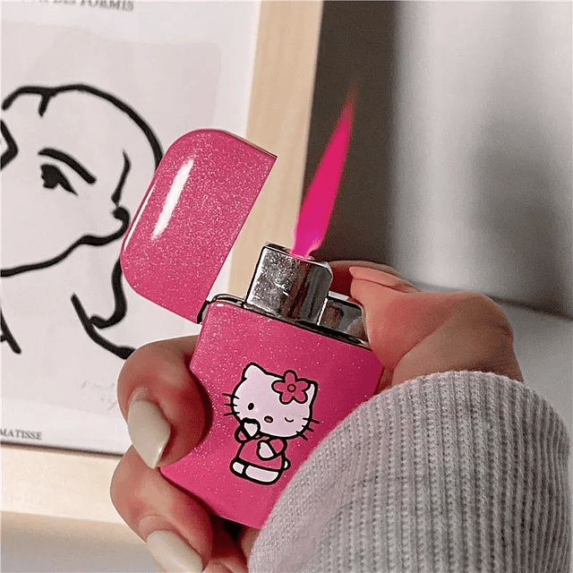 ENCENDEDOR KITTY FLAME PINK