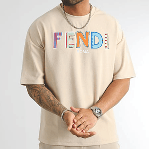 Camiseta premium OVERSIZE (ALTO GRAMAJE 270g) - FENDI - arena - talla L