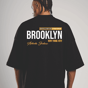 Camiseta Oversize 220g - Brooklin - negra - talla S