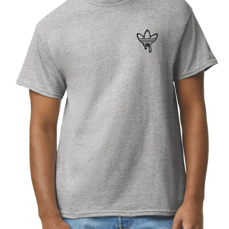 Camiseta T-Shirt - algodon 100% -  Adidas - gris jaspe - Talla M 1