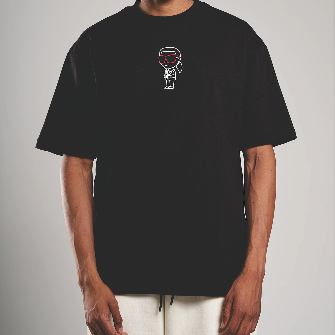 Camiseta Oversize 220g - negra - talla L 1