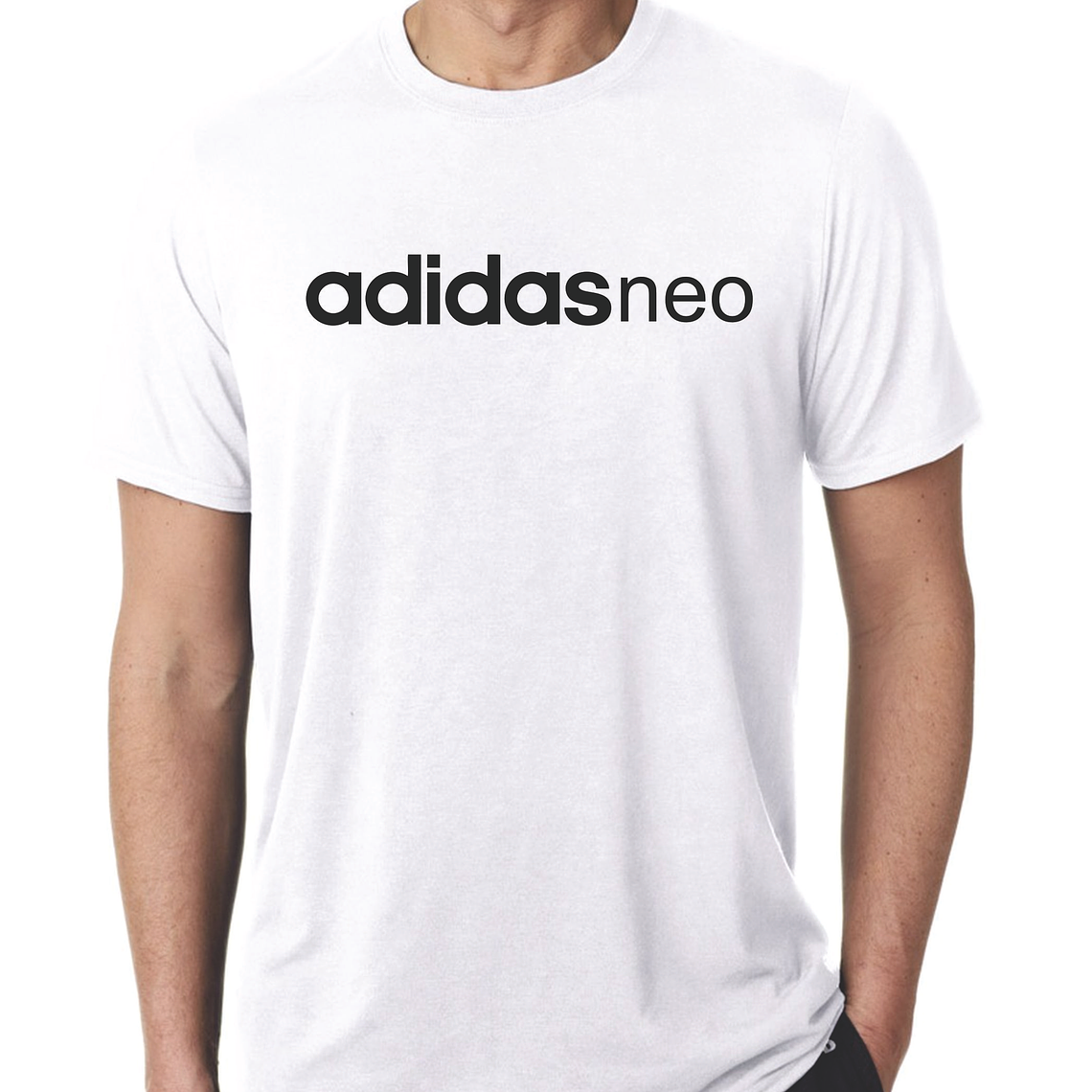 Camiseta T-Shirt - algodon 100% -  Adidas - blanca - Talla L 1
