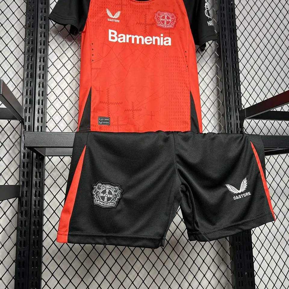 Bayer 04 Leverkusen Criança - Equipamento Principal 24/25 3