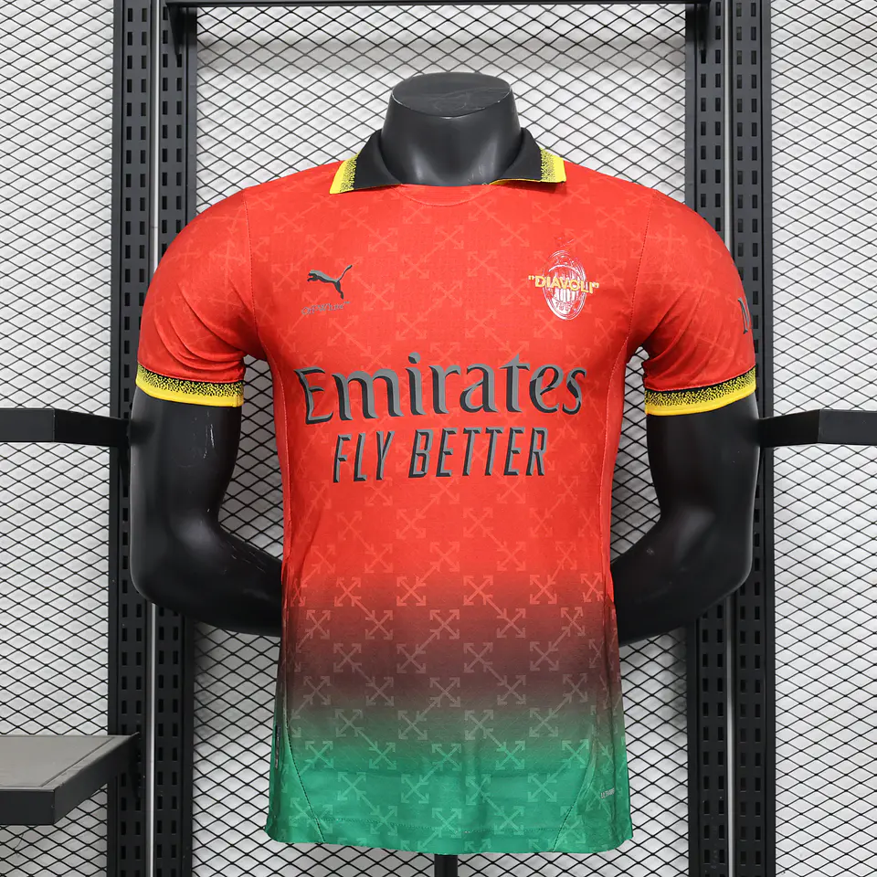 Ac Milan - Versão jogador Diavoli vermelha 24/25 1