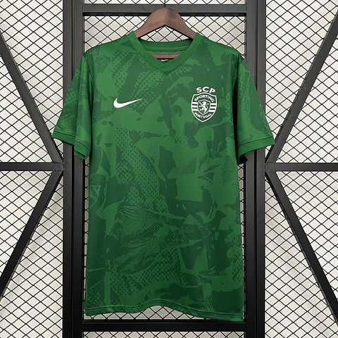Sporting CP - Camisola de aquecimento verde 25/26