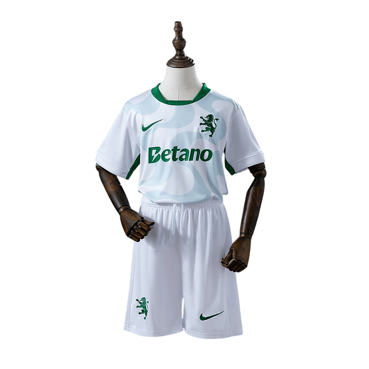 Sporting CP - Kit de Criança Alternativo Branco 25/26 1