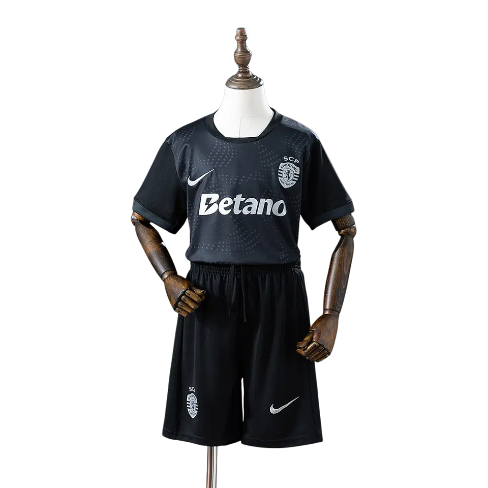 Sporting CP - Kit de Criança Alternativo Preto 25/26 1