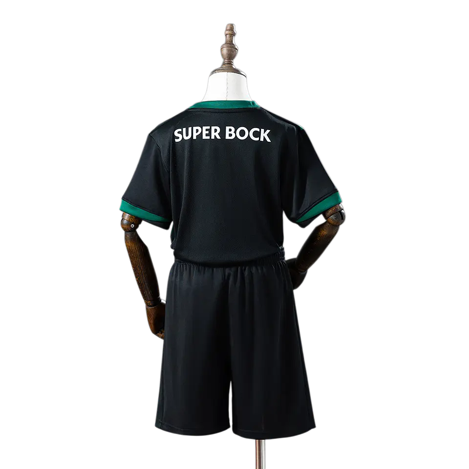 Sporting CP - Kit de Criança Alternativo Preto e Verde 25/26 2