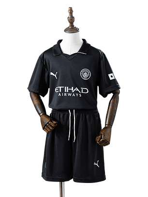 Manchester City - Kit Criança Secundário Preto 25/26