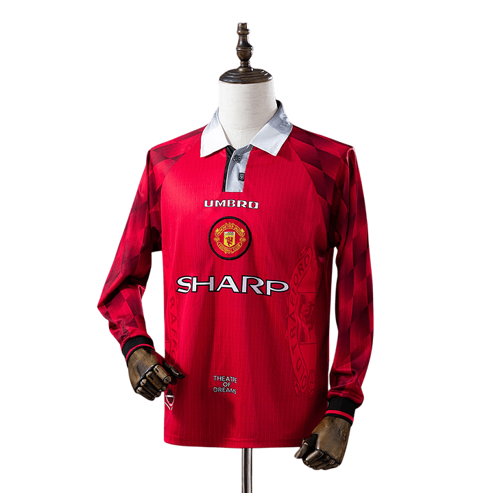 Manchester United - Camisola Principal 96/97 Retro Manga Comprida 1
