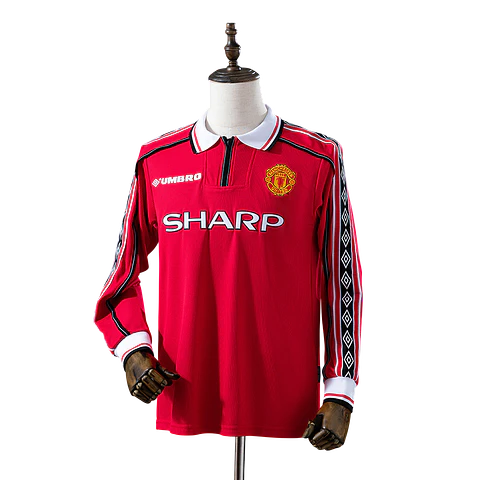 Manchester United - Camisola Principal 98/99 Retro Manga Comprida