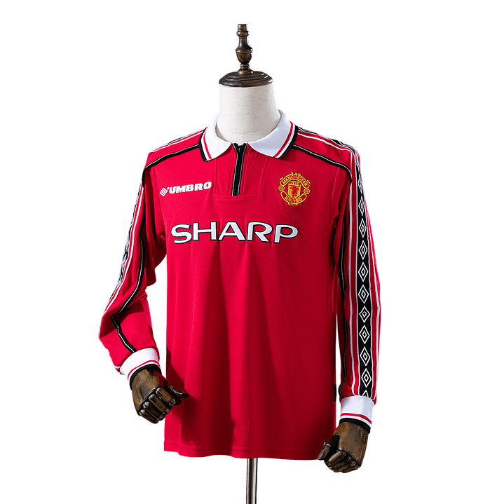 Manchester United - Camisola Principal 98/99 Retro Manga Comprida 1