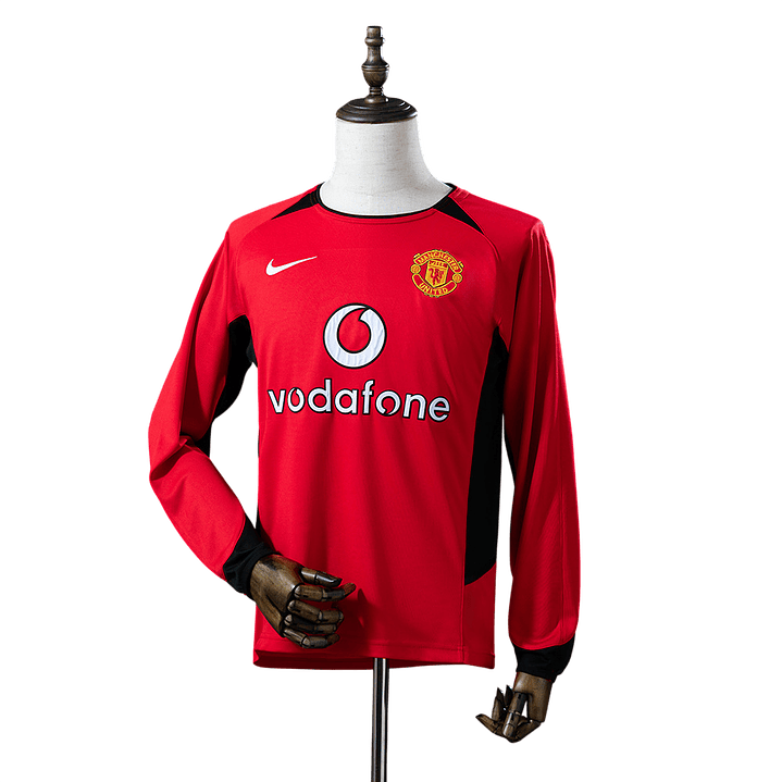 Manchester United - Camisola Principal 02/04 Retro Manga Comprida 1