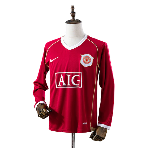 Manchester United - Camisola Principal 06/07 Retro Manga Comprida