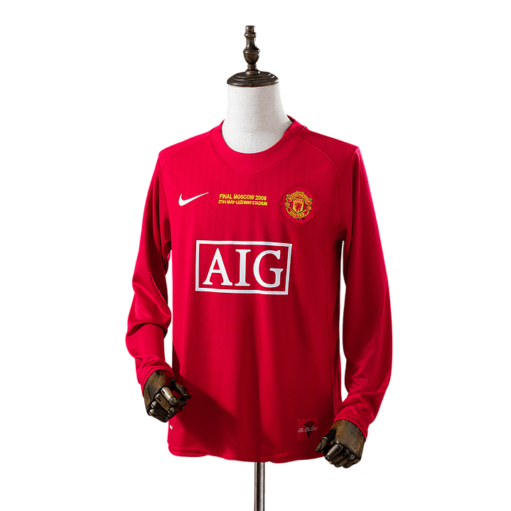 Manchester United - Camisola Principal 07/08 Retro Final UCL Manga Comprida 1
