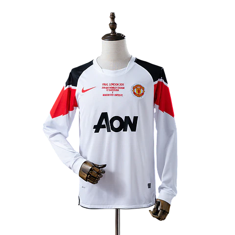 Manchester United - Camisola Secundária 10/11 Retro Final UCL Manga Comprida