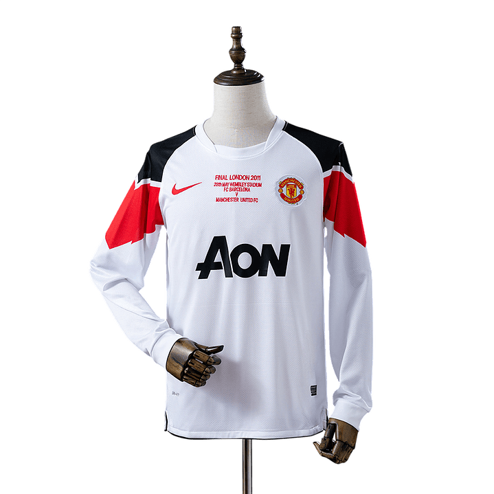 Manchester United - Camisola Secundária 10/11 Retro Final UCL Manga Comprida 1