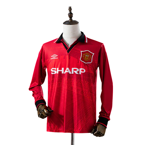 Manchester United - Camisola Principal 94/96 Retro Manga Comprida