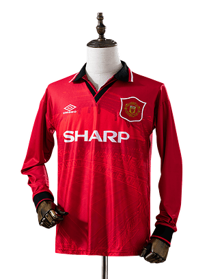 Manchester United - Camisola Principal 94/96 Retro Manga Comprida
