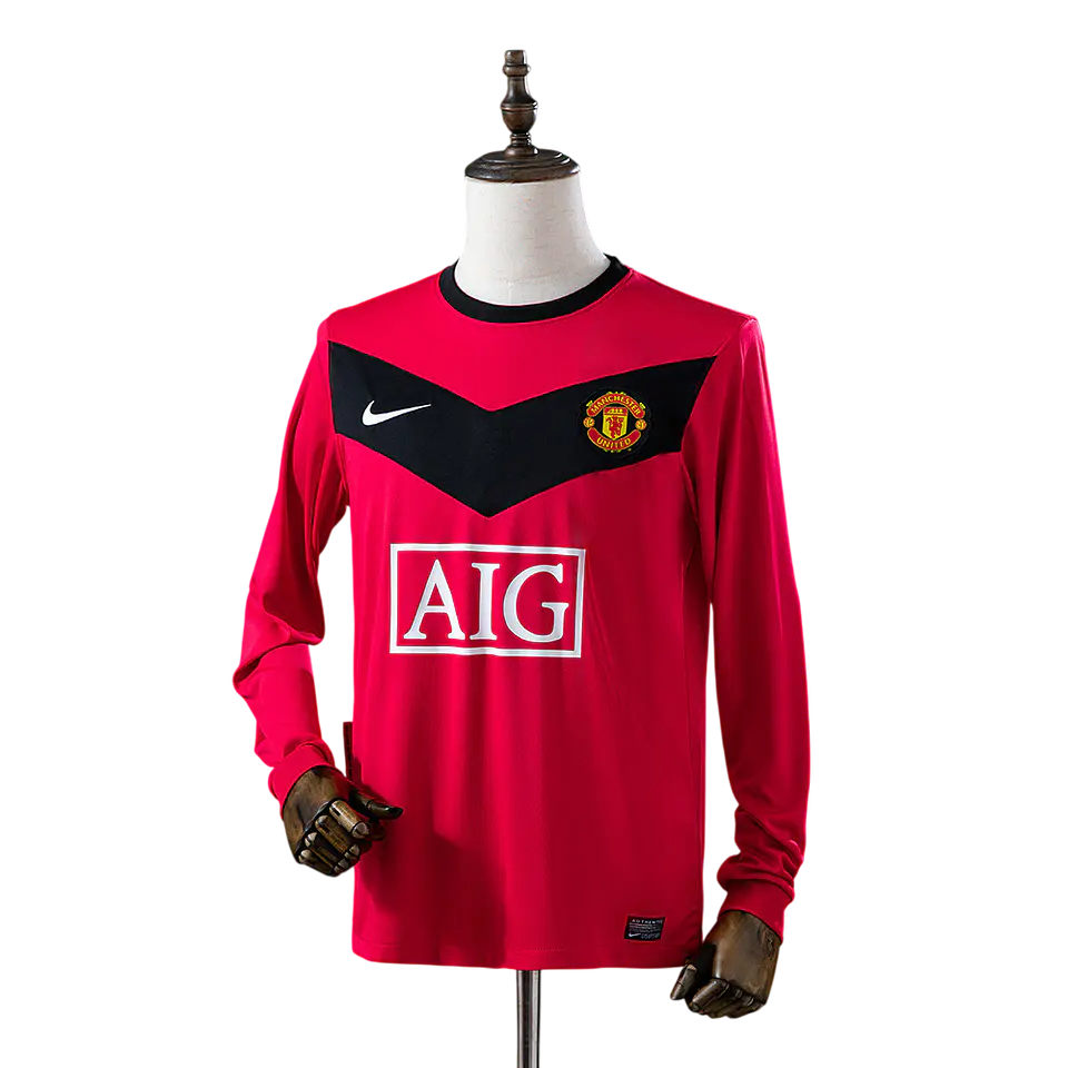 Manchester United - Camisola Principal 09/10 Retro Manga Comprida 1