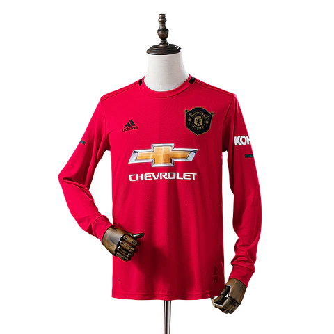 Manchester United - Camisola Principal 19/20 Retro Manga Comprida
