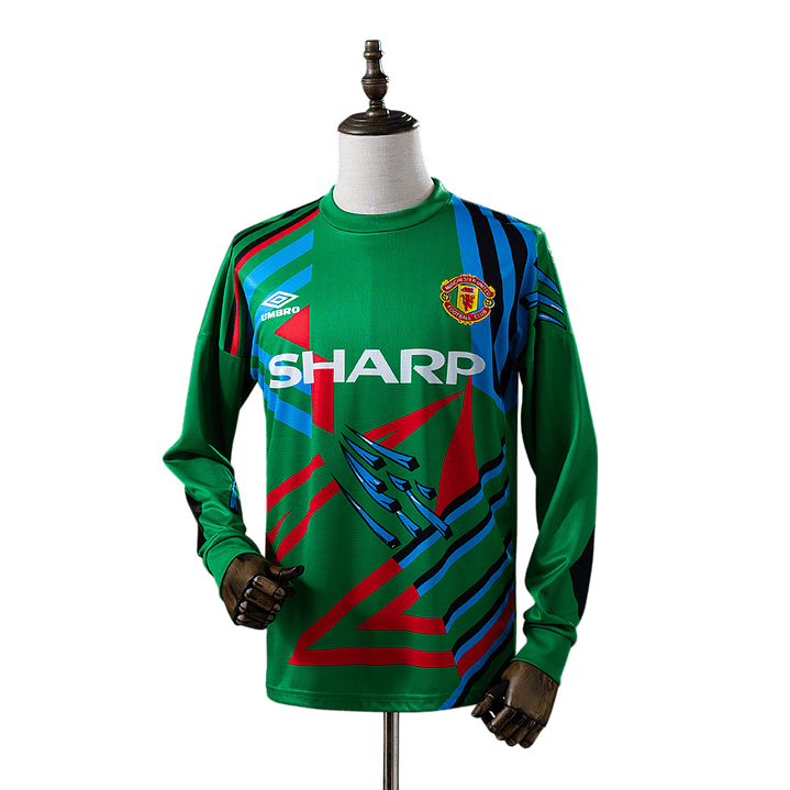 Manchester United - Camisola Guarda Redes Verde 92/94 Retro Manga Comprida 1