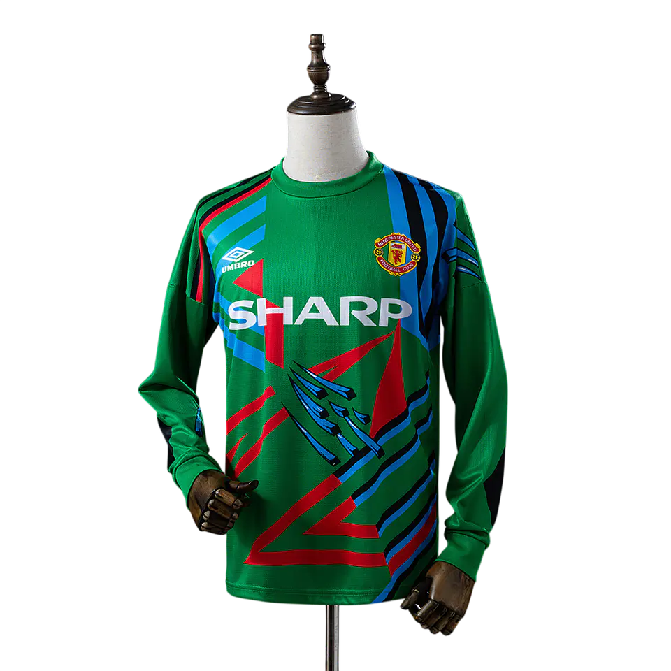 Manchester United - Camisola Guarda Redes Verde 92/94 Retro Manga Comprida 1