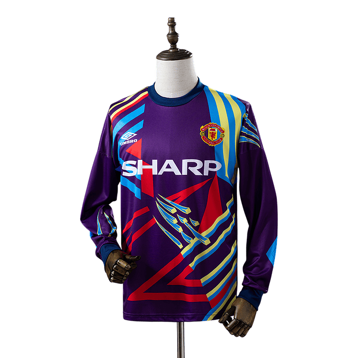 Manchester United - Camisola Guarda Redes Roxa 92/94 Retro Manga Comprida 1