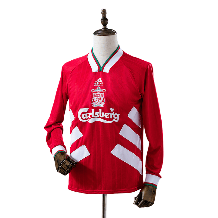 Liverpool - Camisola Principal 93/95 Retro Manga Comprida  1