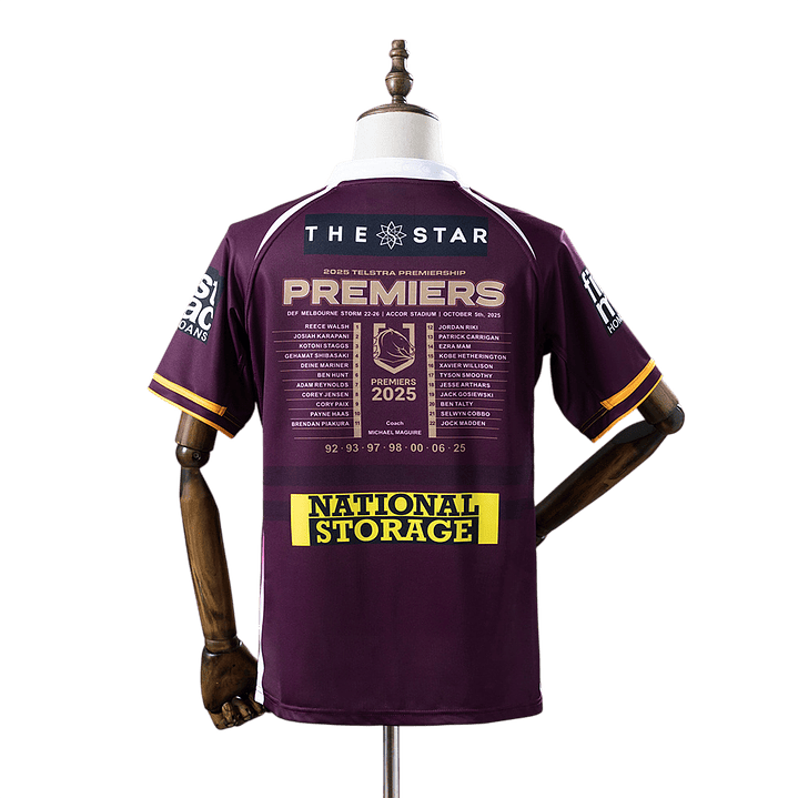 Brisbane Broncos - Camisola Edição Campeão 2025 2