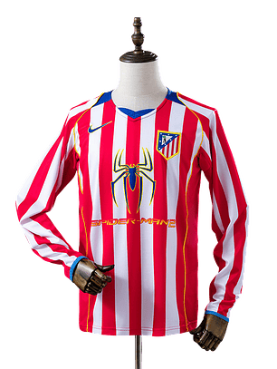 Atlético Madrid - Camisola Principal 04/05 Retro Manga Comprida