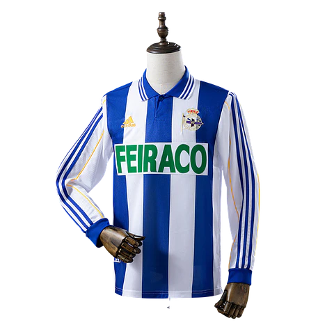 Deportivo La Coruña - Camisola Principal 99/00 Retro Manga Comprida