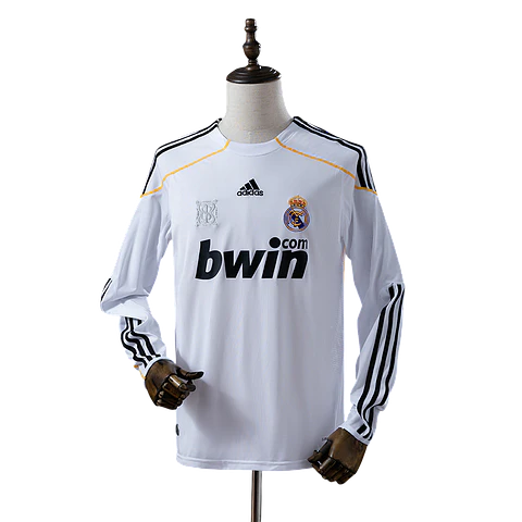 Real Madrid - Camisola Principal 09/10 Retro Manga Comprida